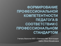 Кматериалы к семинару Профессиональный стандарт педагога