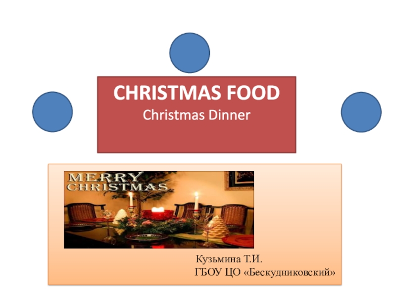 Презентация Презентация по английскому языку на тему Christmas Food (6 класс)