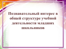 Презентация к выступлению Познавательный интерес