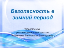 Презентация: Безопасность в зимний период