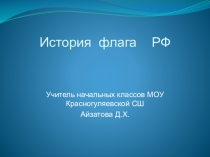 Презентация по окружающему миру История Российского флага