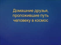 Презентация по обществознанию на тему Домашние друзья, проложившие путь человеку в космос ( 9 класс)