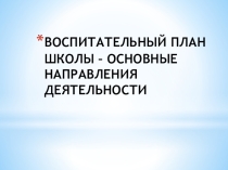 Презентация Вариант воспитательного плана школы на учебный