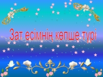 Зат есімнің көпше түрі