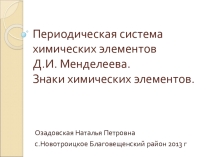 Презентация по химии для 7 класса по теме Периодическая система химических элементов Д.И. Менделеева