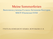 Презентация по немецкому языку на тему Прекрасно было летом (8 класс)