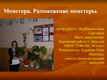 Проект Монстера. Размножение монстеры.