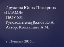 Презентация ДЮП Пламя ГБОУ школы №604.