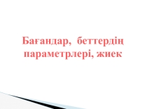 Бағандар, жиектер және беттің параметрлері 6 сынып