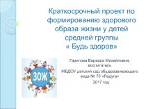 Здоровый Образ Жизни Средняя Группа
