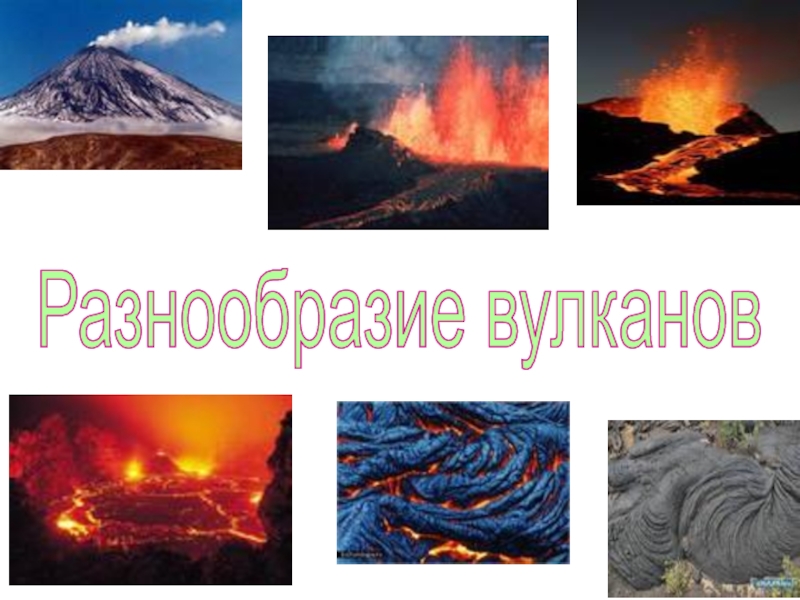 Презентация открытого урока на темуДвижение земной коры . Вулканы Разнообразие вулканов Разнообразие вулканов