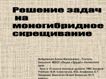 Решение задачна моногибридное скрещивание