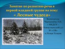 Презентация по развитию речи Лесные чудеса