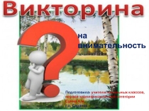 Презентация Викторина на внимательность