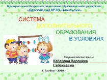 Система дополнительного образования в условиях ДОУ