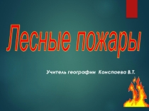 Презентация по географии на темуЛесные пожары 8 класс