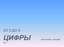 Презентация по математике на тему Цифры от 0 до 9