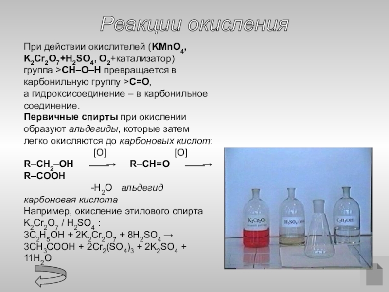 Cr2o3 o2 h2o. Реакция окисления первичных спиртов. Реакции с катализатором kmno4. K2cr2o7 катализатор. Реакция окисления kmno4.