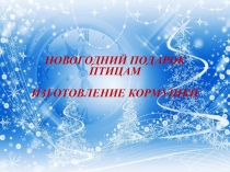 Презентация Новогодний подарок птицам. Изготовление кормушки