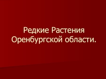 Презентация Красная книга растений