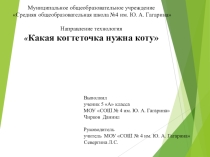 Презентация к исследовательской работе по технологии Какая когтеточка нужна коту