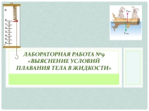 Урок Лабораторная работа №9 Выяснение условия плавания тела